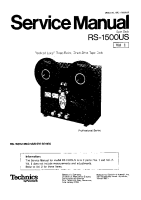 Technics - RS-1500-US - Service manual 